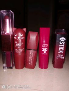 Combo Of 5 Lipstick