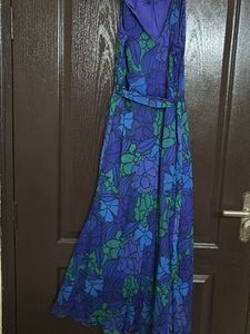 Floral Print V-Neck Maxi Dress