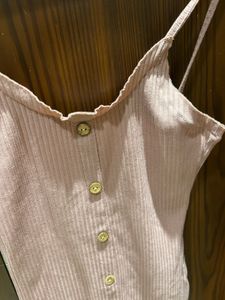 Blush Button-Down Ribbed Mini Dress