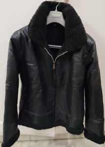 Black Sherpa Collar Jacket