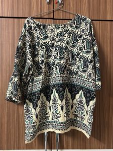 Beige Print Short Kurti🤍