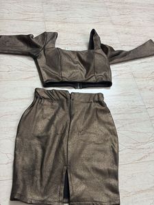 Metallic Bronze Co-ord Set
