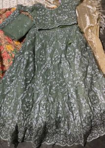 Green Colour Lehenga