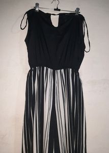 Harpa Striped Jumpsuit Black/White ♡Thread Detail