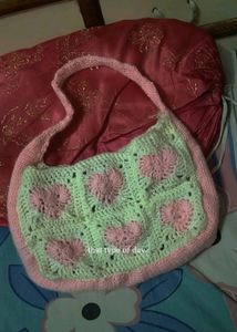 Crochet Heart Bag 💕