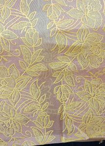 Peach Floral Embroidered Saree
