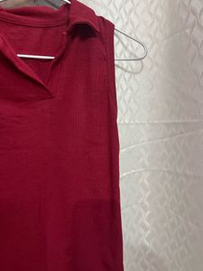 Red Sleeveless Top