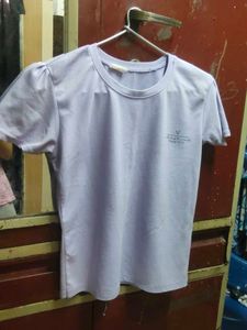 Light Purple Puff Sleeve Tee