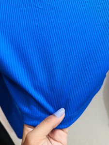 Blue Long Sleeve Top