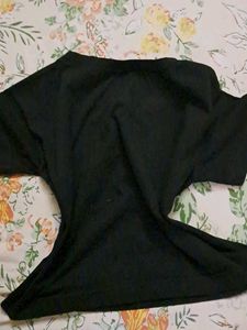 Black Y2k Printed Top