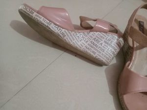 New Peach Colour Flat Heels