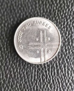 2 Rupees Cross Coin