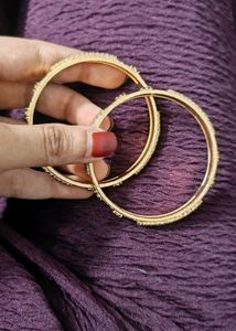 New Stoned Gold Bangle Set
