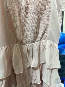 Peach Colored Flair Dress