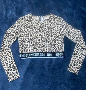 H&amp;M | Tops | Divided H&amp;M Sexy Crop Top Leopard