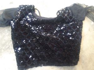 A Black Sequein Blouse