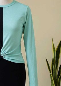 Colorblock Twist-Front Top