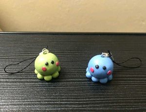 Clay Octopus Keychain Set × 2