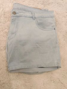 Light Blue Denim Shorts