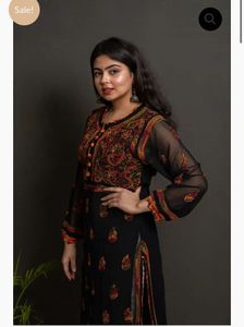 Embroidered Black Kurti Georgette