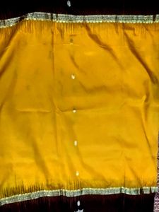 Yellow Color Colour Wedding Banarasi Silk sare