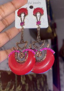Red Dangle Earrings