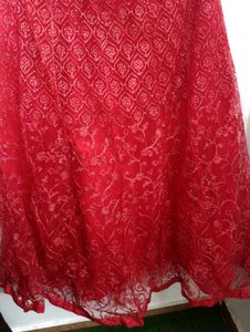 Red Embellished lehenga choli dupatta set