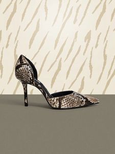 MANGO SNAKE PRINT HEELS
