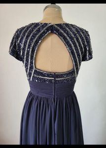 Elegant Navy Blue Maxi Dress