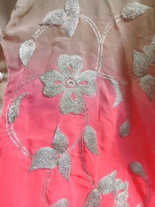 Kurti With Sequence Work And Embroidrery on Neck
