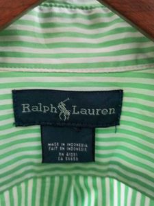 Rare Authentic Polo Ralph Lauren Shirt Pinstripes