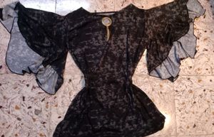 Unique Black &amp; Grey Blouse