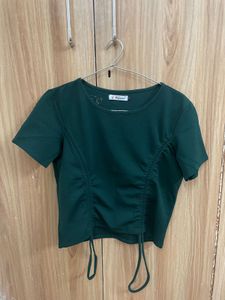 Green Cinched Top
