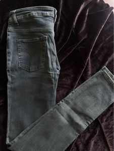 Vintage Green Washed Skinny Jeans