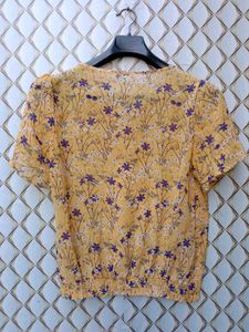 New With Tag Korean Purple Floral Blouson