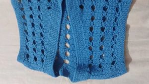 Blue Crochet Vest