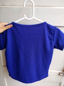 Blue Crop Top For Women
