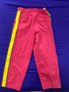 Red &amp; Yellow Striped Trousers