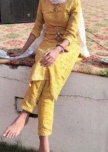 Yellow Embroidered Kurta Set