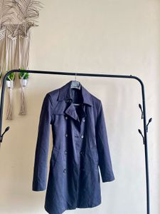 Black Long Coat With Belt