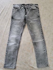 Grey Dyed Jeans Pant