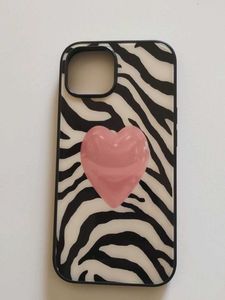 iphone 15 Zebra Heart Phone Case
