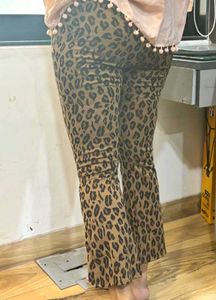 ZARA Leopard Print Flare Leggings