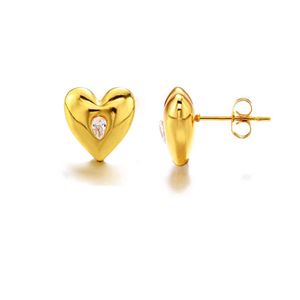Heart Glow Diamond Stud Earrings.