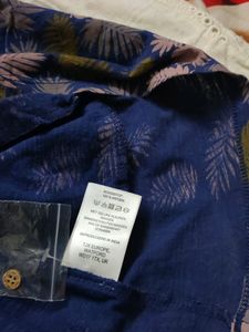 Beacan Cove Blue Green Palm Print Mini Dress