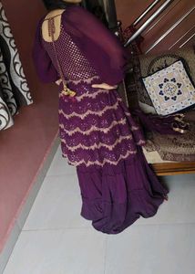 3 Pieces Purple Garara Set