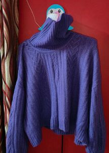 Purple Turtleneck Sweater