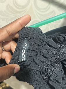 Black Smocked Top