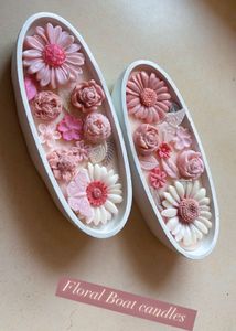 Floral Boat Candle