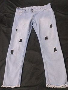 Ripped Light Wash Jeans